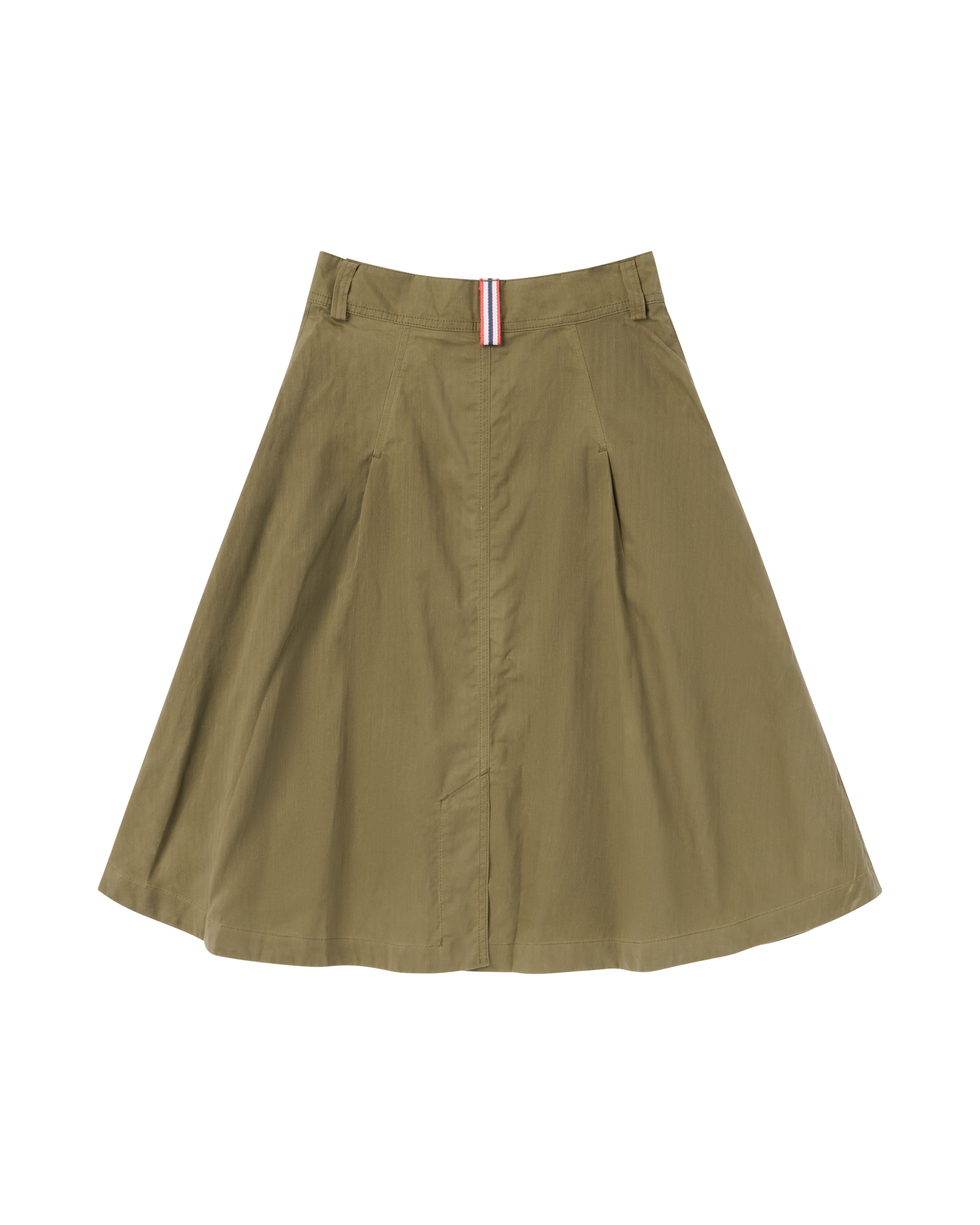 スカート RONRON SMOCKING UNBALANCE SKIRT KHAKI [RR23CSK2501KK] SMOCKING UNBALANCE SKIRT KHAKI - RONRON 론론