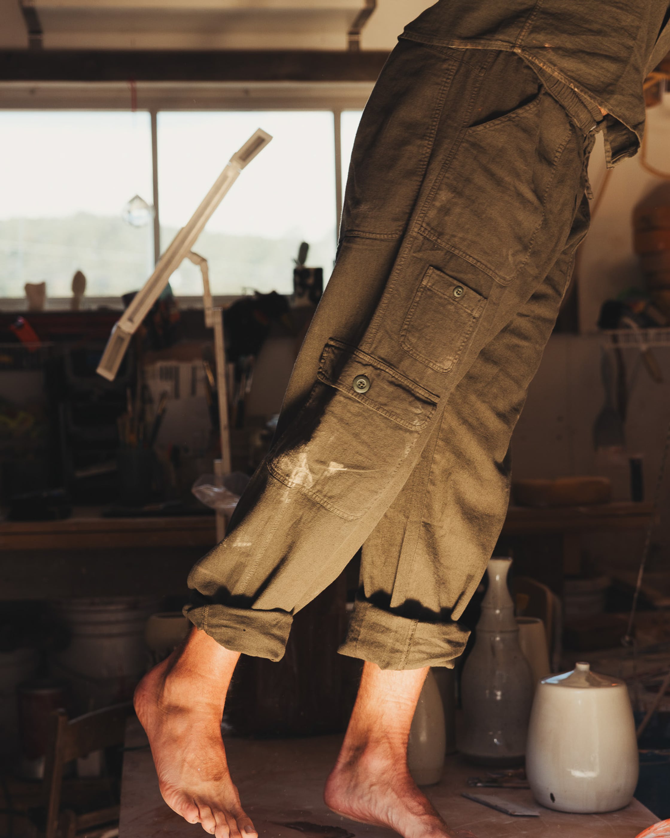 TRAVELLER'S LINEN PANTS MENS | Amundsen Sports