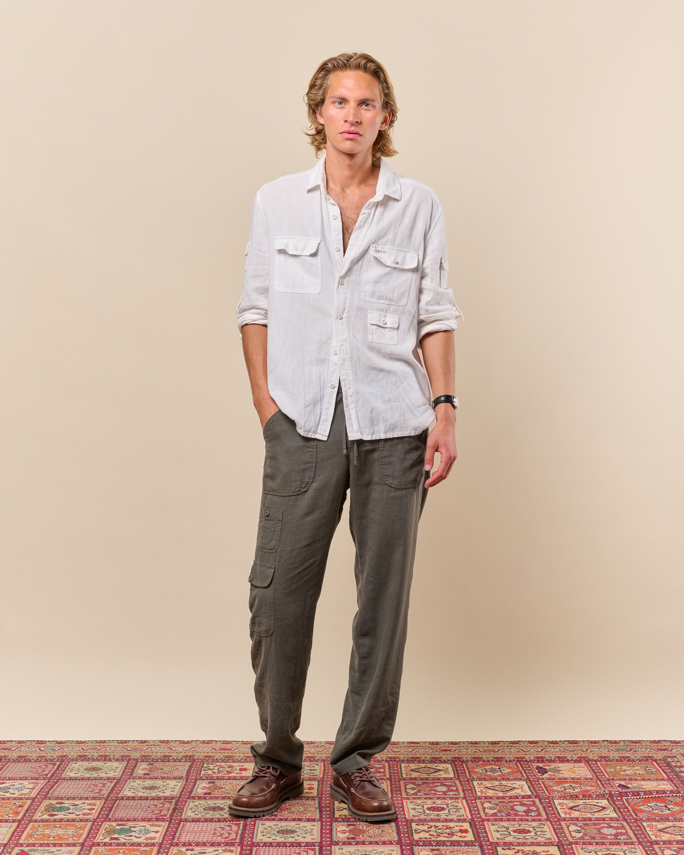 TRAVELLER'S LINEN PANTS MENS | Amundsen Sports